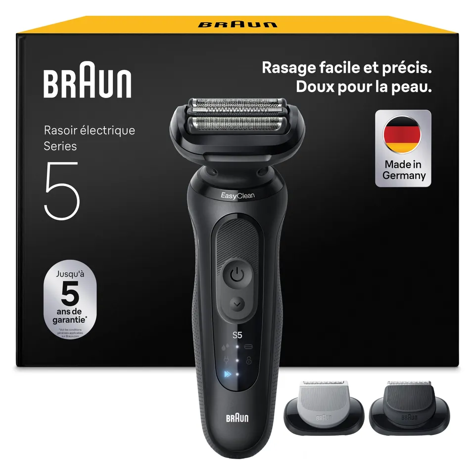 braun-series-5-52-n1650si-rasoir-lectrique-homme-noir-3-lames-flexibles-2-modes- image 1