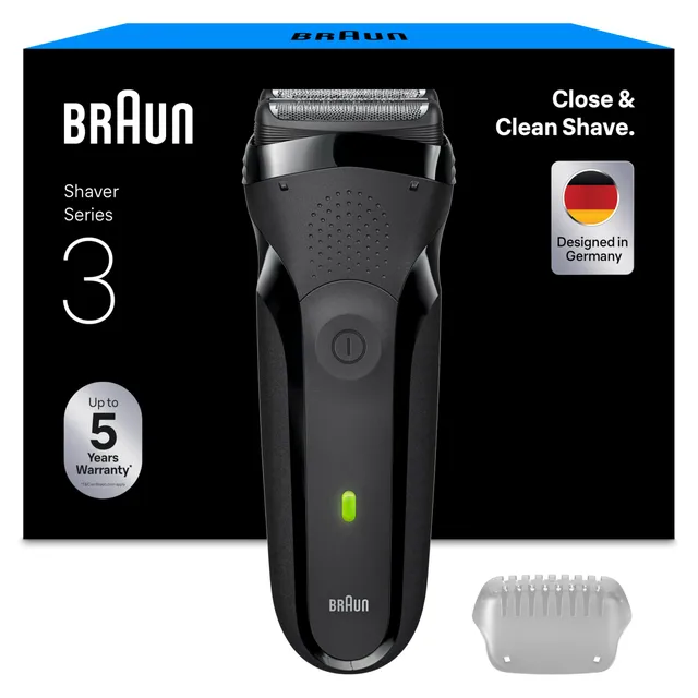 braun-series-3-300s-rasoir-lectrique-homme-gris-tanche-lames-flexibles-tondeuse- image 1