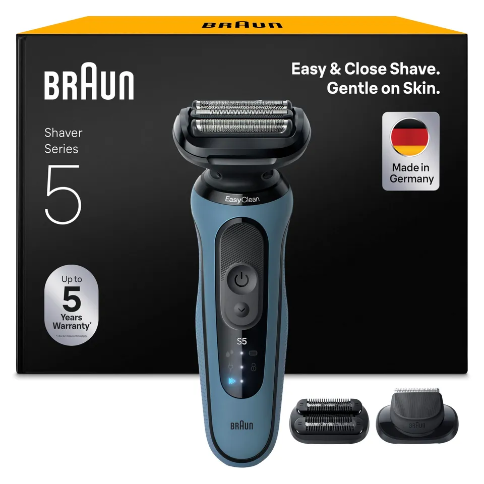 braun-series-5-52-a1820si-rasoir-lectrique-homme-azure-lames-flexibles-2-modes-d image 1
