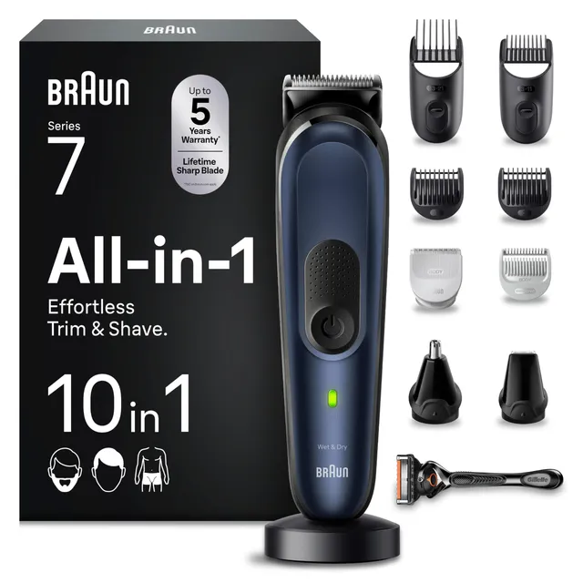 braun-series-7-mgk7410-tondeuse-tout-en-un-10-en-1-pour-homme-noir-et-bleu-tanch image 1