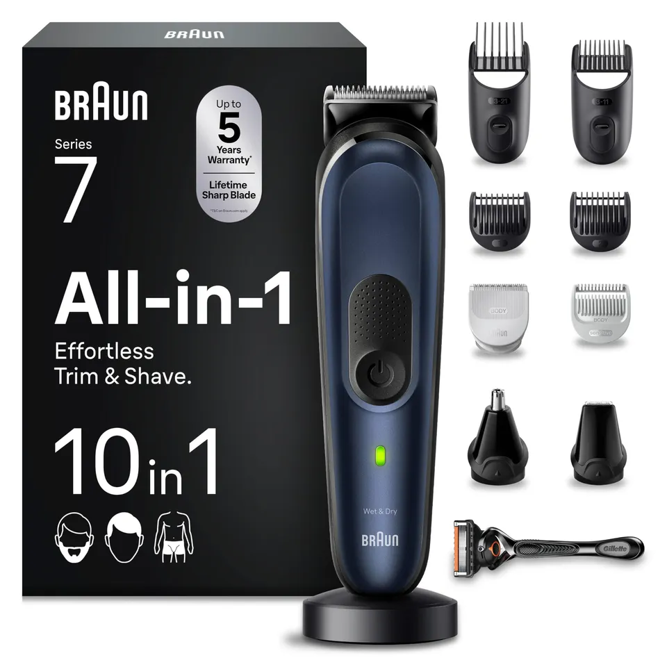 braun-series-7-mgk7410-tondeuse-tout-en-un-10-en-1-pour-homme-noir-et-bleu-tanch image 1
