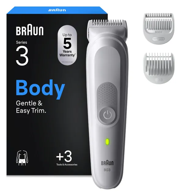 braun-series-3-bg3530-tondeuse-lectrique-corps-pour-homme-grise-tanche-sans-fil- image 1