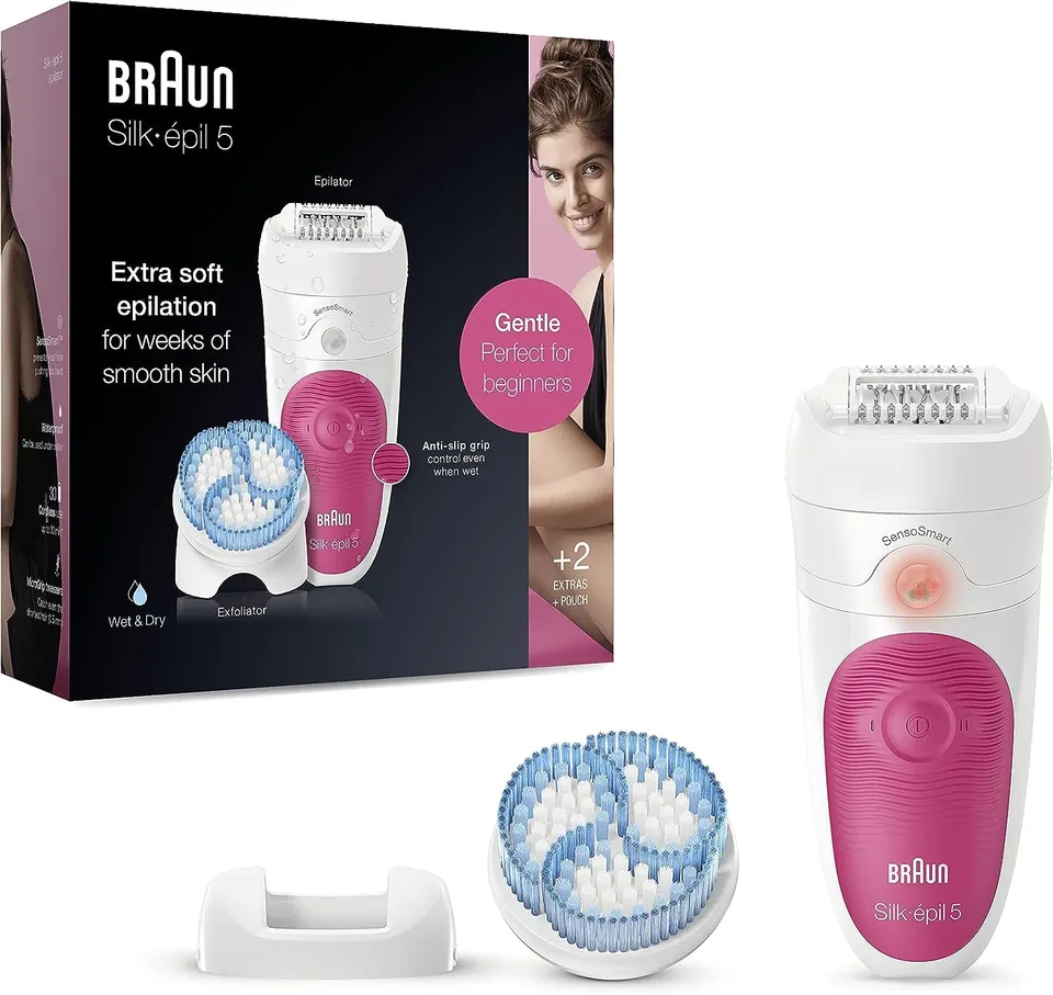 braun-silk-pil-5-5-511-pilateur-lectrique-pour-femme-blanc-rose-28-pinces-micro- image 1