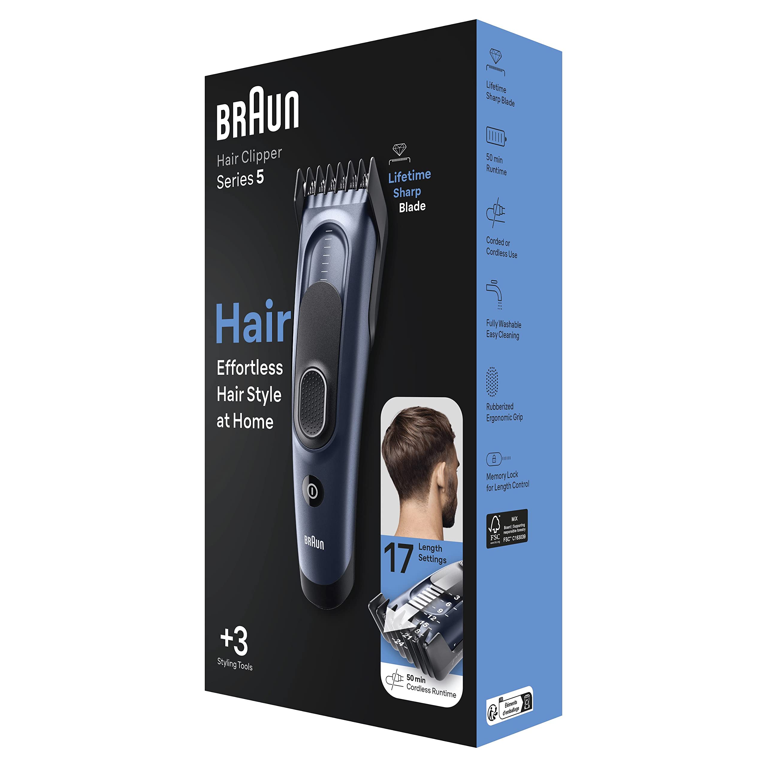 braun-series-5-hc5350-tondeuse-cheveux-sans-fil-avec-17-r-glages-de-longueurs-et image 6
