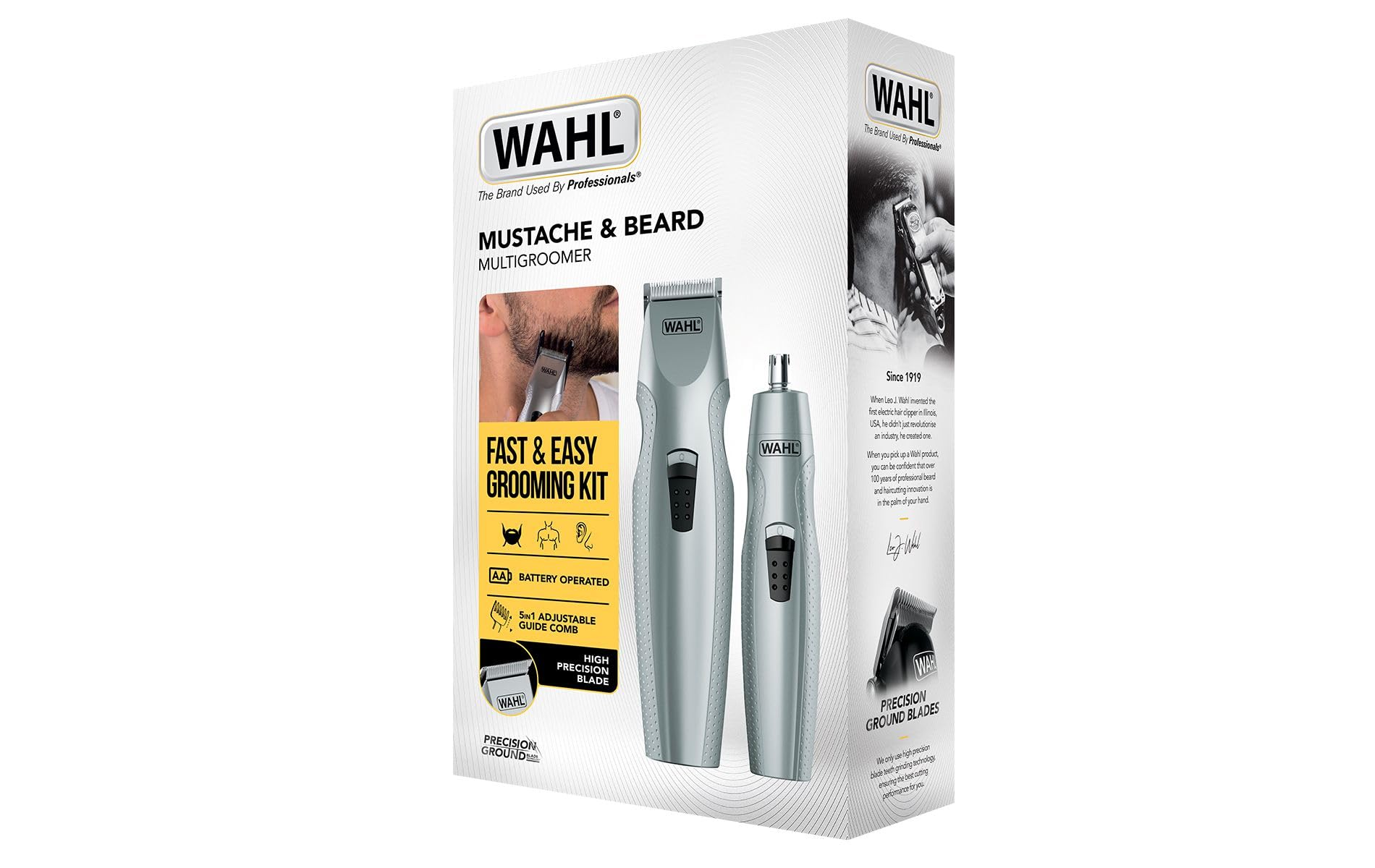 wahl-cortabarbas-tondeuse-barbe-et-moustache-sans-fil-piles-avec-4-sabots-foncti image 7