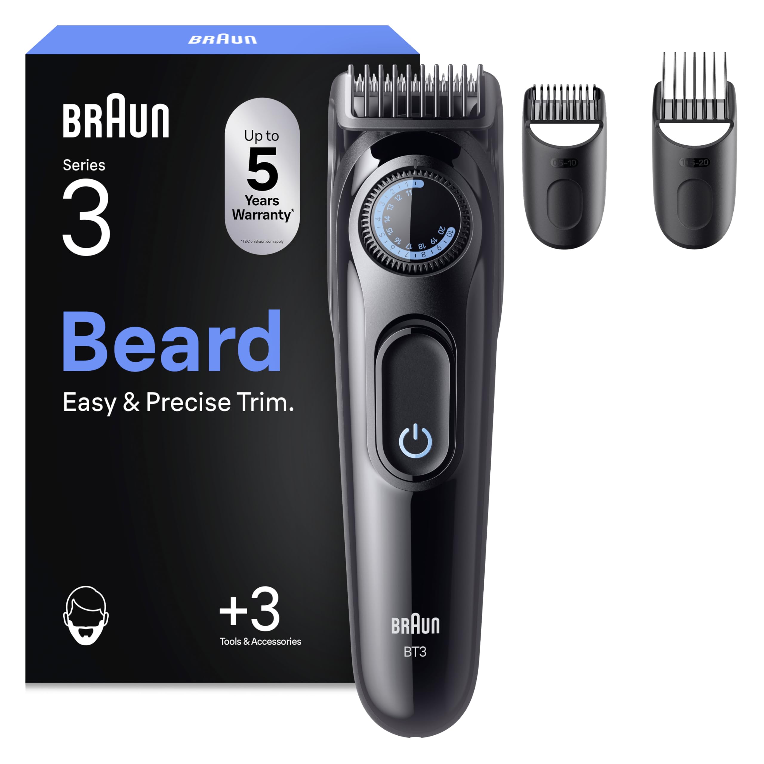 braun-series-3-bt3520-tondeuse-barbe-homme-rechargeable-sans-fil-40-longueurs-la image 1