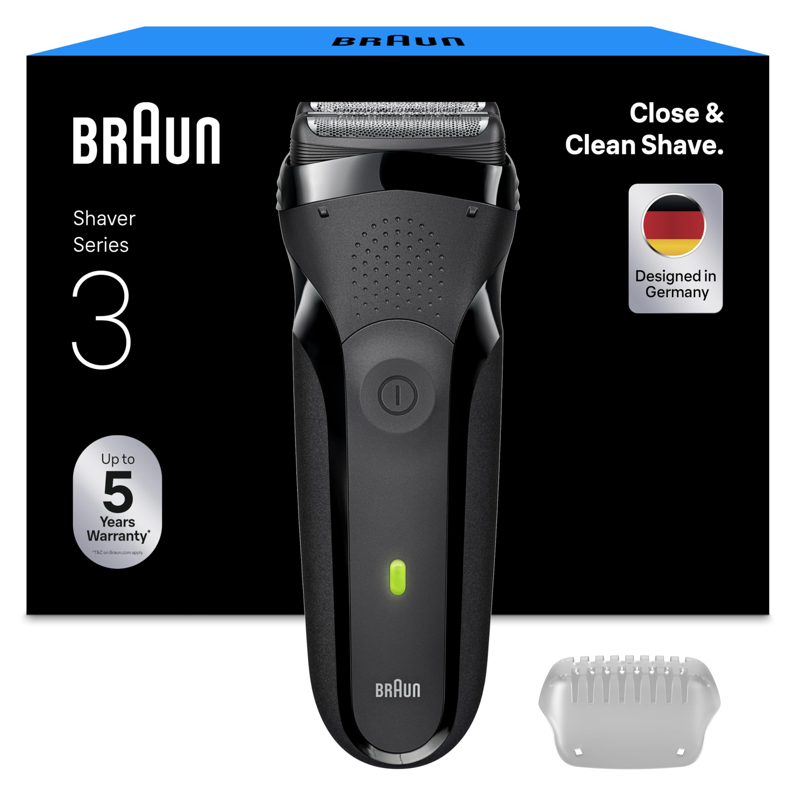 braun-series-3-300s-rasoir-lectrique-homme-gris-tanche-lames-flexibles-tondeuse- image 1