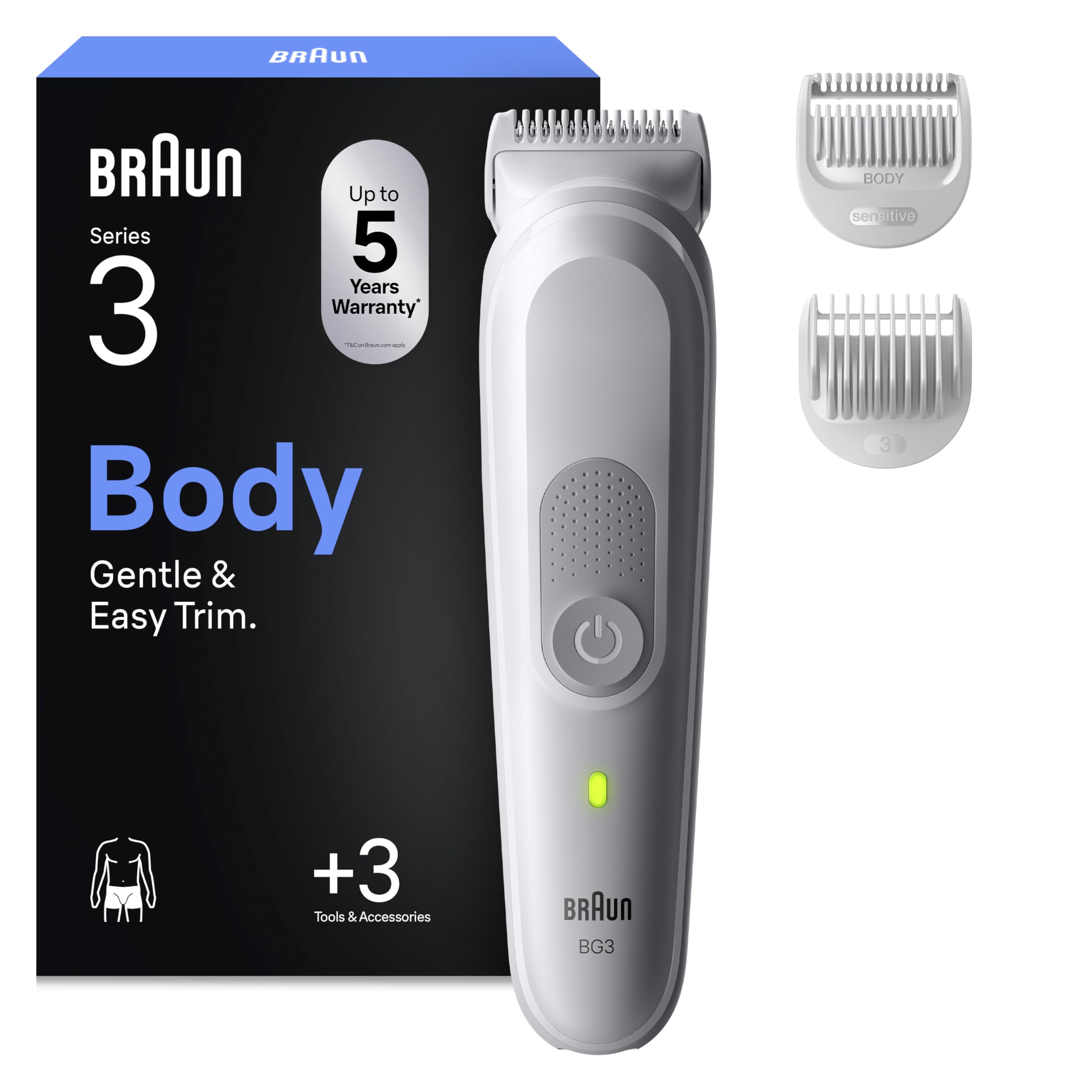 braun-series-3-bg3530-tondeuse-lectrique-corps-pour-homme-grise-tanche-sans-fil- image 1