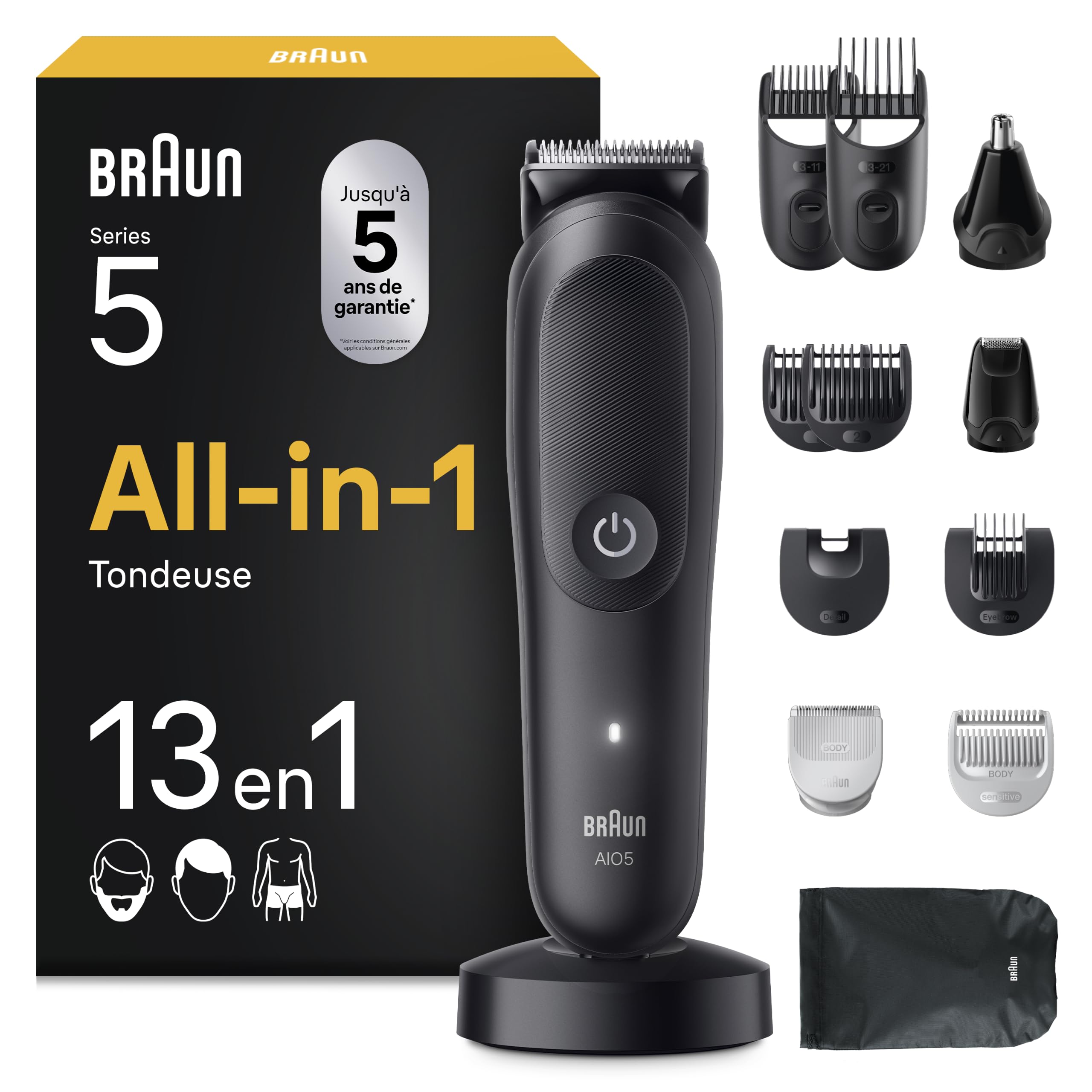 braun-series-5-aio5565-tondeuse-tout-en-un-13-en-1-homme-tanche-batterie-recharg image 1