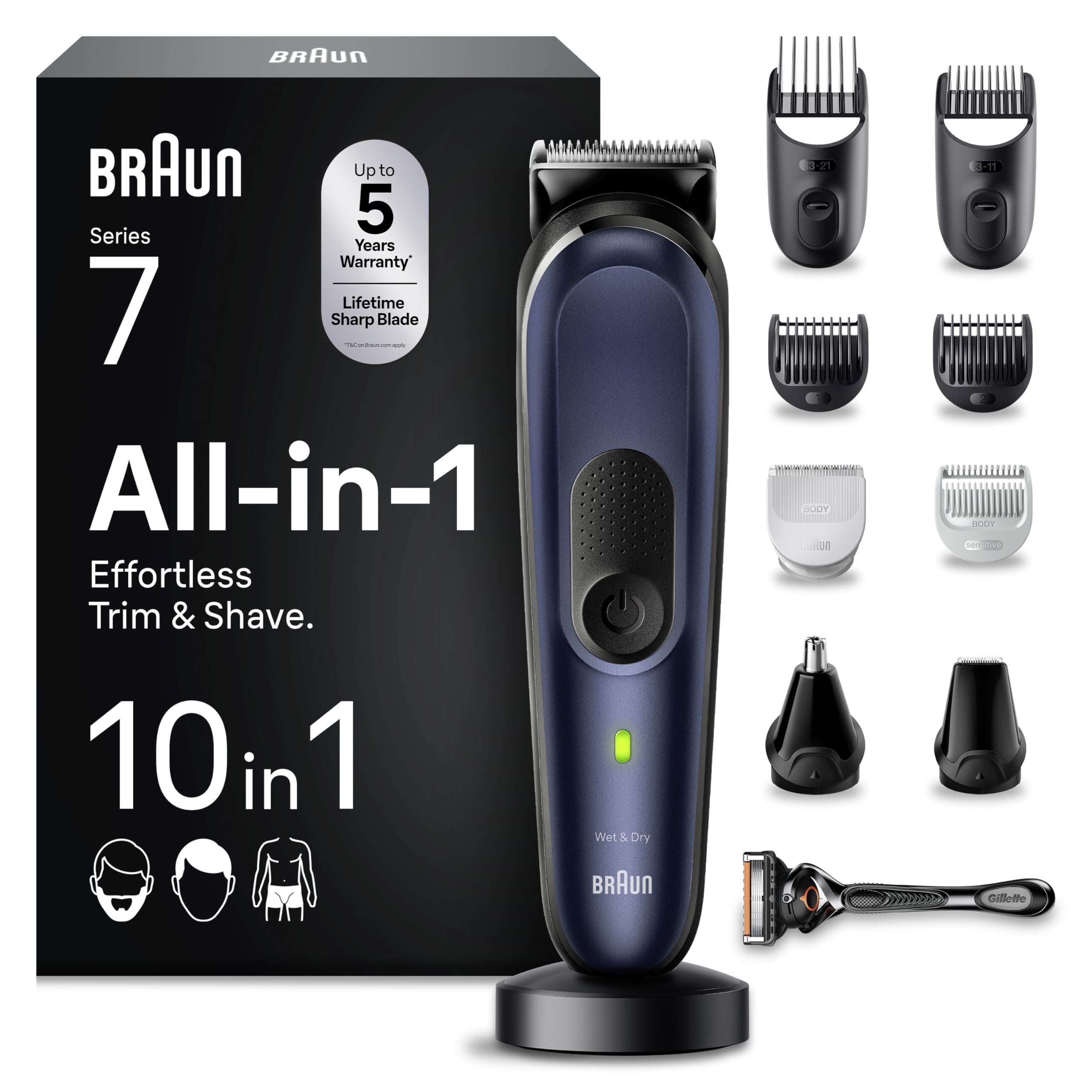 braun-series-7-mgk7410-tondeuse-tout-en-un-10-en-1-pour-homme-noir-et-bleu-tanch image 1