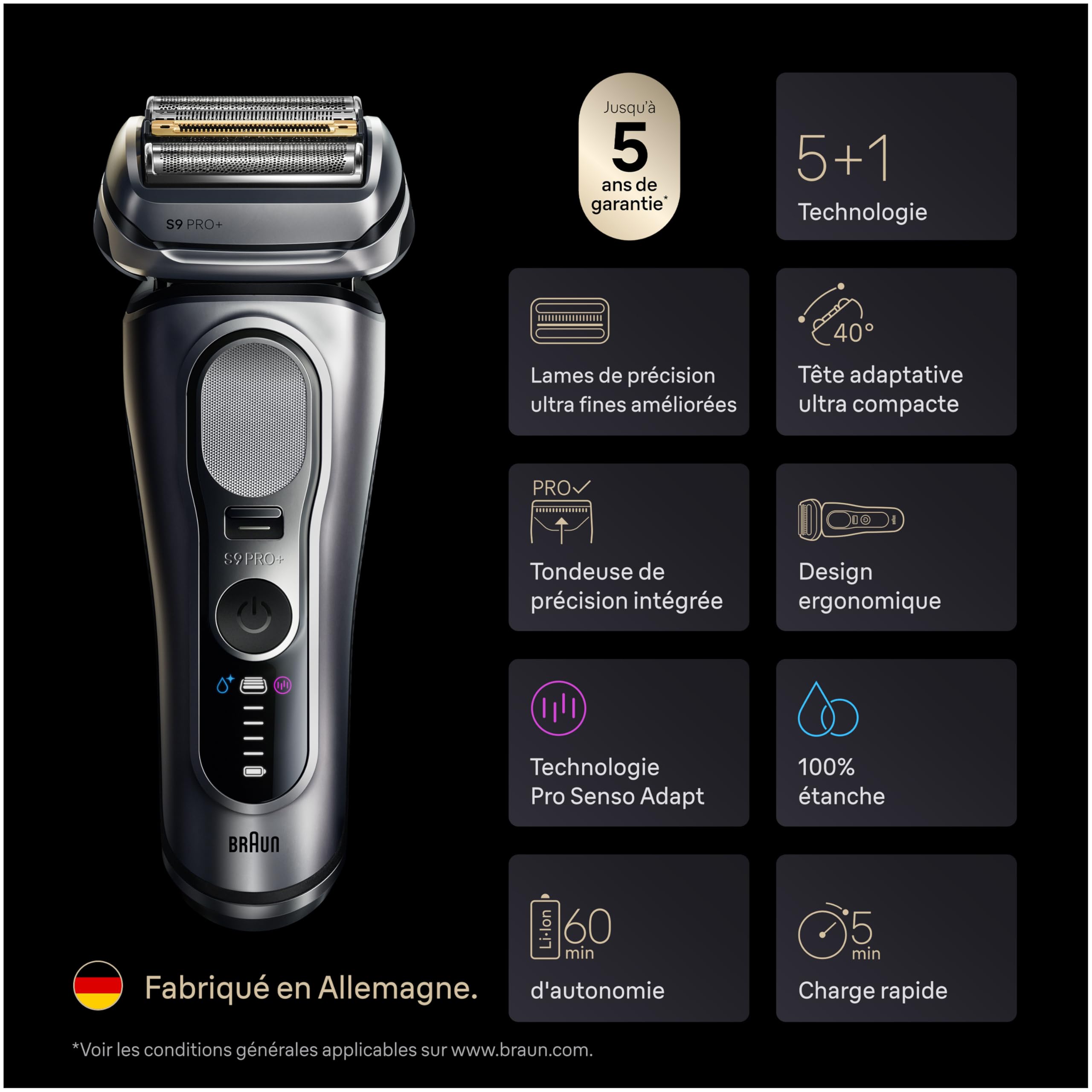 braun-series-9-pro-9617psi-rasoir-lectrique-homme-argent-lames-de-pr-cision-ultr image 7