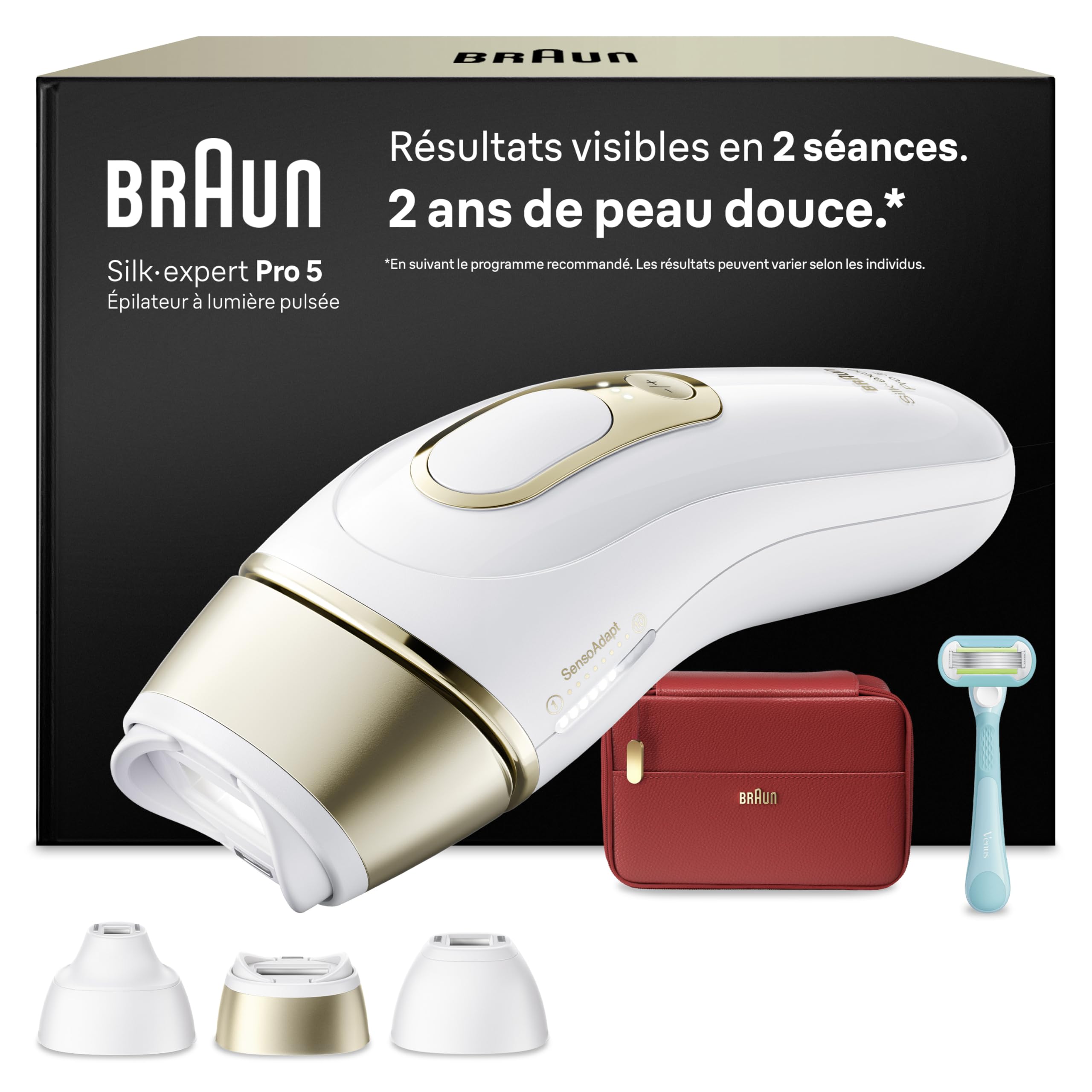 braun-silk-expert-pro-5-pl5262-pilateur-ipl-blanc-et-or-filaire-avec-rasoir-gill image 1
