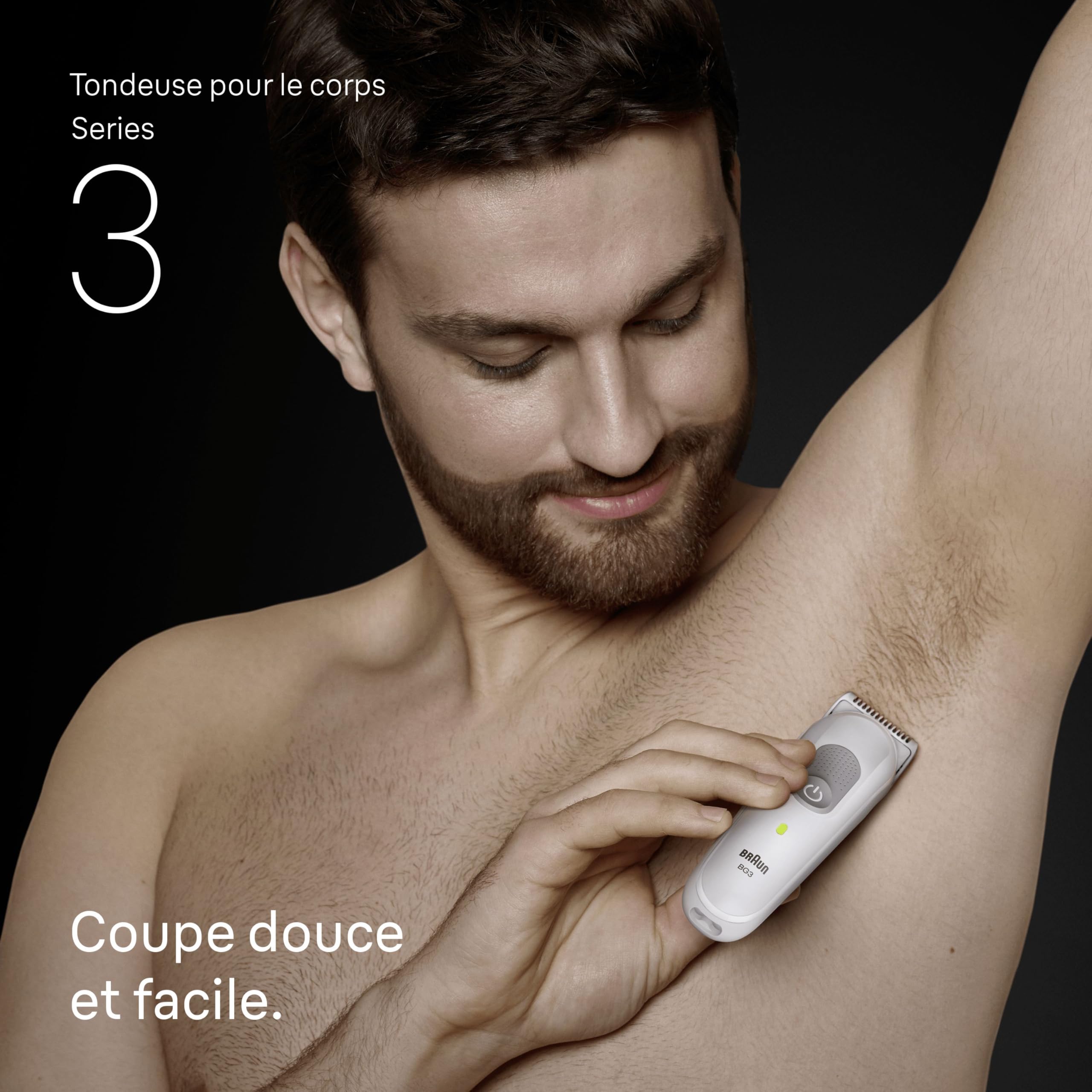braun-series-3-bg3530-tondeuse-lectrique-corps-pour-homme-grise-tanche-sans-fil- image 2