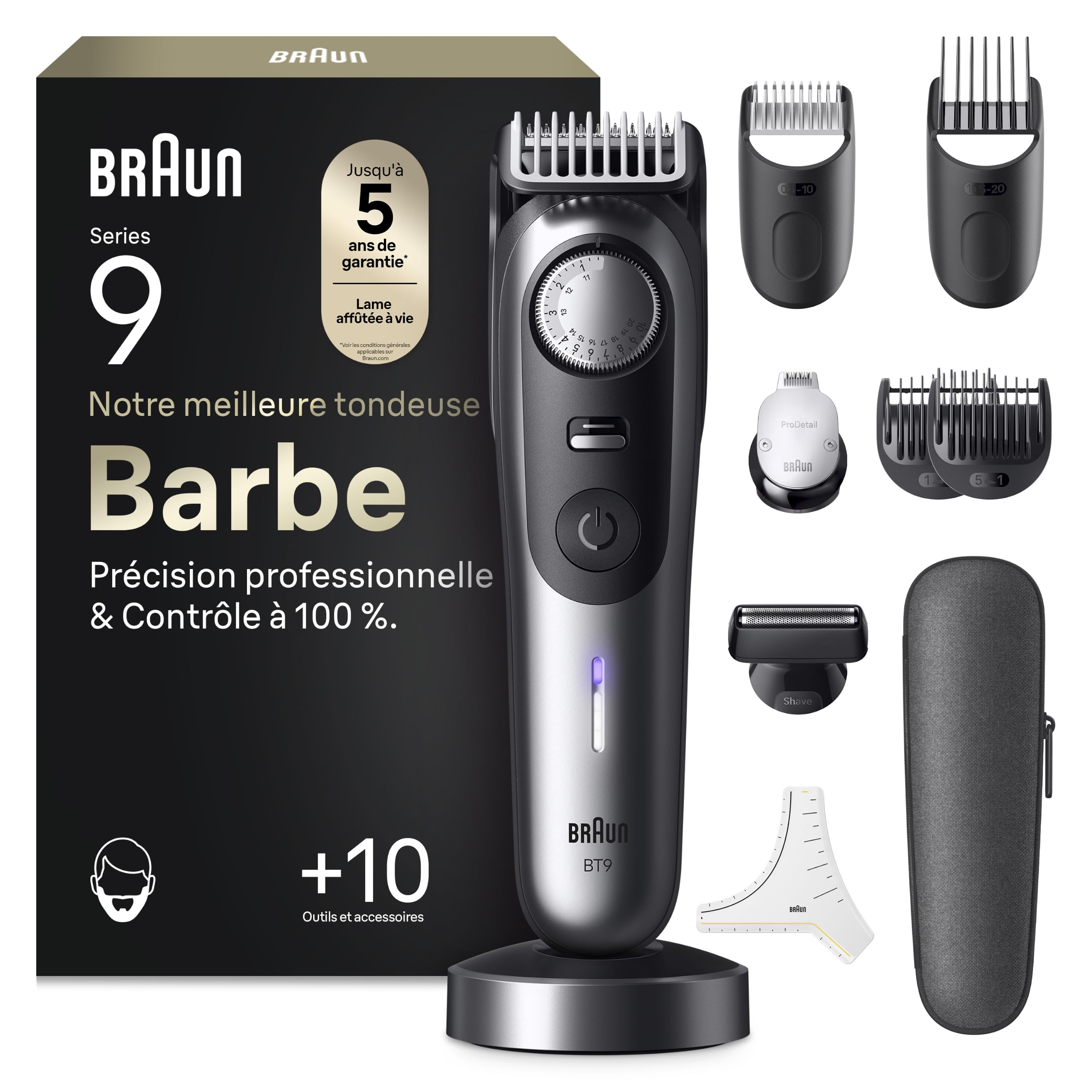 braun-series-9-pro-bt9545-tondeuse-barbe-homme-tanche-rechargeable-avec-lame-pro image 1