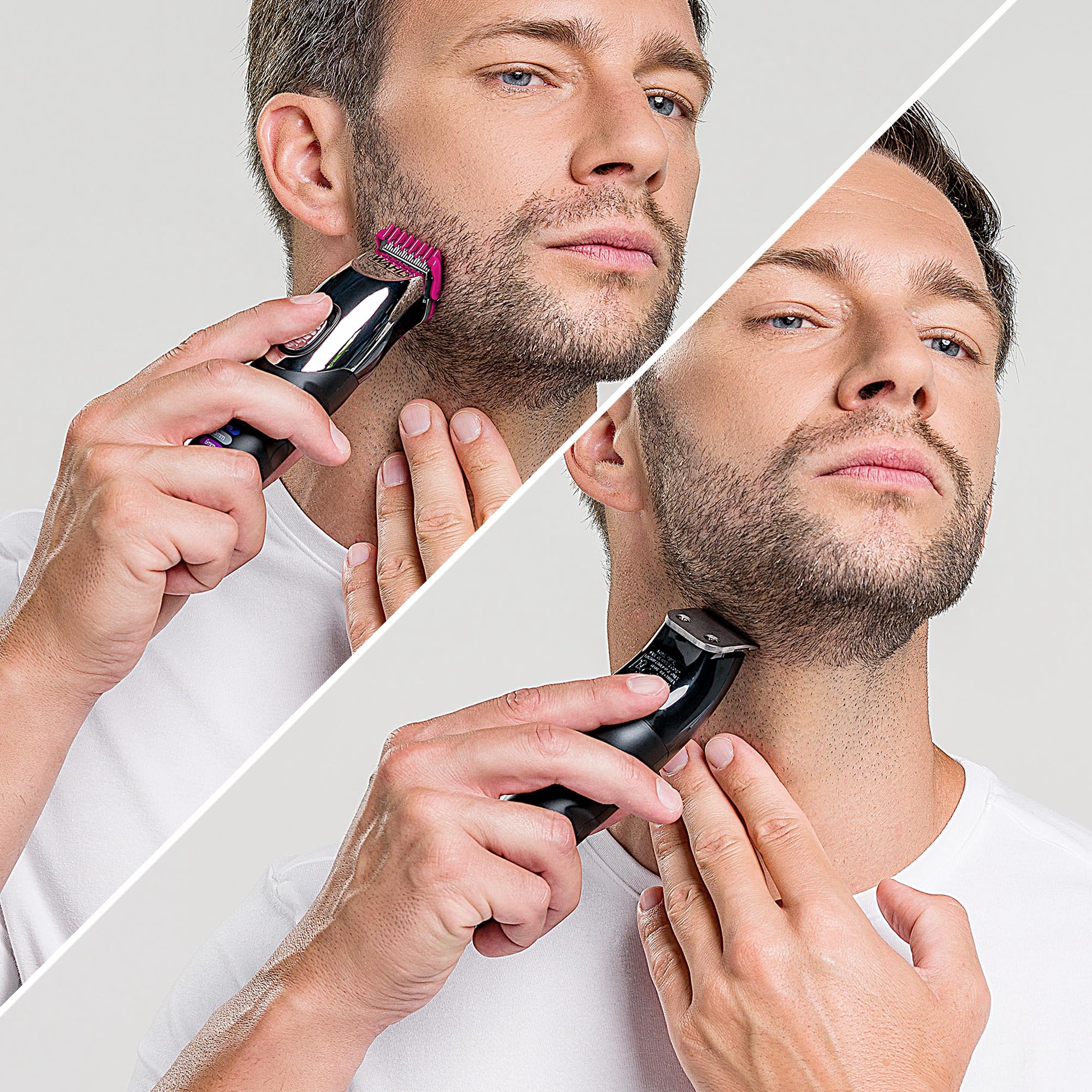 wahl-colour-trim-tondeuse-barbe-sans-fil-avec-8-peignes-guides-code-couleur-smoo image 6